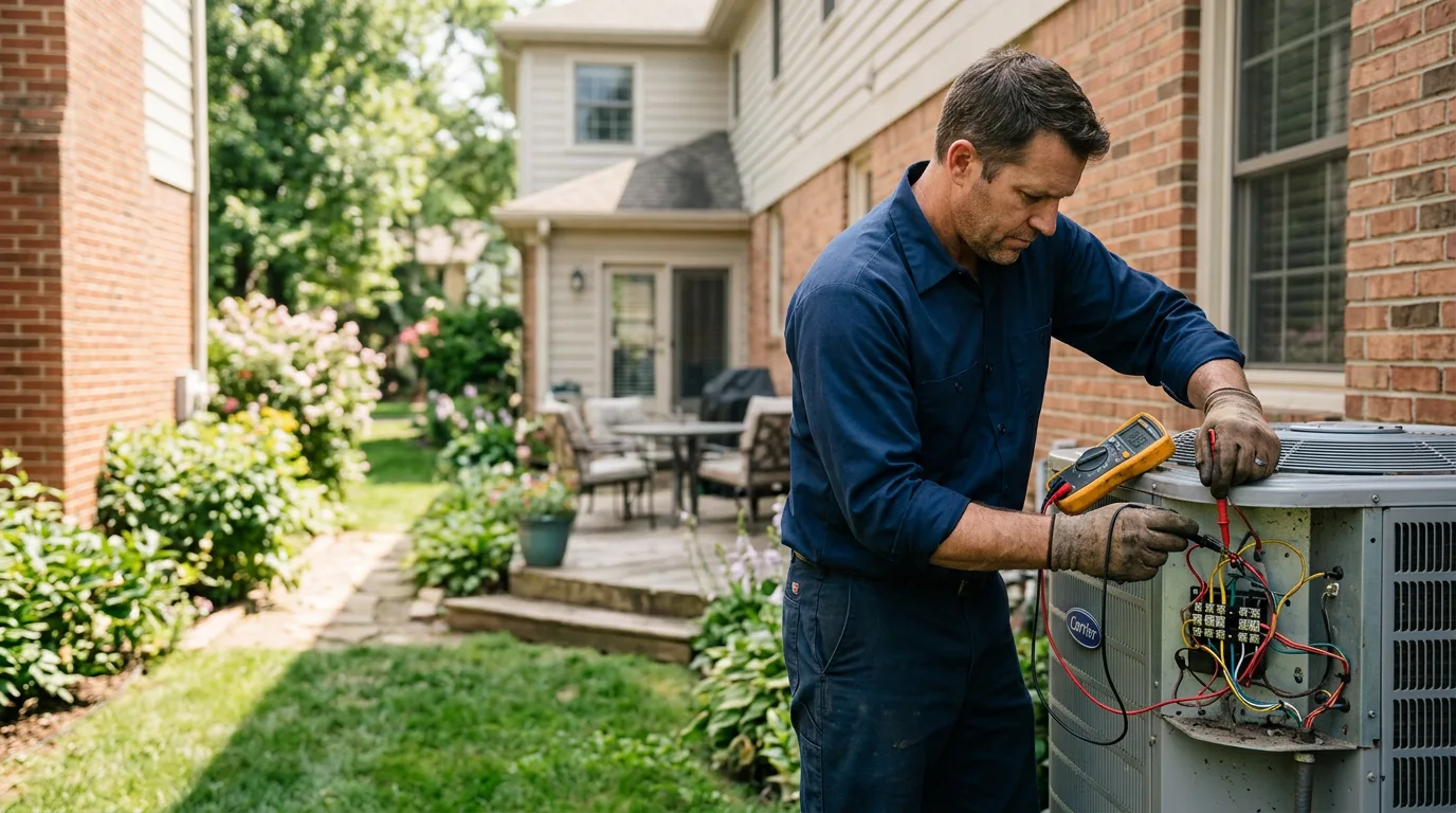 HVAC technician working near Majestic, KY